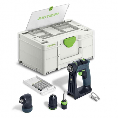 Akumuliatorinis gręžtuvas-suktuvas Festool CXS 18-Basic-Set, 18 V, (be akum. ir krov.), (577333)