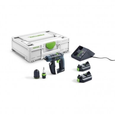 Akumuliatorinis gręžtuvas-suktuvas Festool CXS 2,6-Plus (576092)