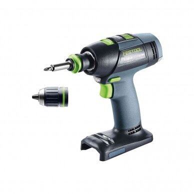 Akumuliatorinis gręžtuvas-suktuvas Festool T 18+3-Basic, 18 V, (be akum. ir krov.), (576448) 1