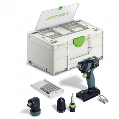 Akumuliatorinis gręžtuvas-suktuvas Festool TXS 18-Basic-Set, 18 V, (be akum. ir krov.), (577335)