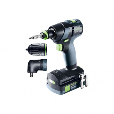 Akumuliatorinis gręžtuvas-suktuvas Festool TXS 18 C 3,0-Set, 18 V, 2 x 3,0 Ah, (576896) 1