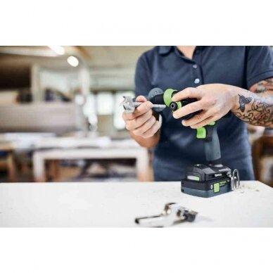 Akumuliatorinis gręžtuvas-suktuvas QUADRIVE Festool TDC 18/4 5,0/4,0 I-Set, 18 V, 4,0 / 5,0 Ah (577612) 2