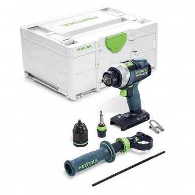 Akumuliatorinis gręžtuvas-suktuvas QUADRIVE Festool TDC 18/4 I-Basic (575601)