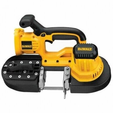 Akumuliatorinis juostinis pjūklas DeWalt DCS371N-XJ, 18 V (be akum. ir krov.)