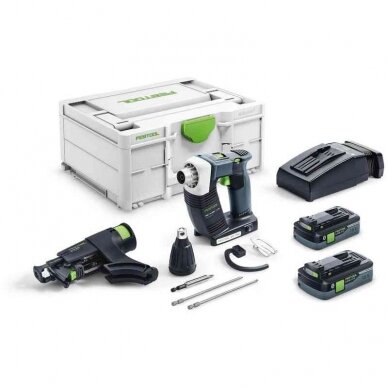 Akumuliatorinis juostinis suktuvas DURADRIVE Festool DWC 18-2500 HPC 4,0 I-Plus,18 V, 2 x 4.0 Ah, (576498)