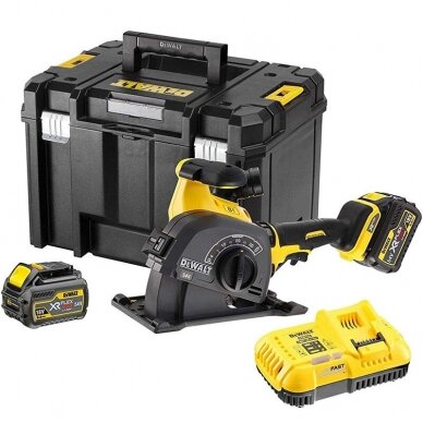 Akumuliatorinis kampinis šlifuoklis DeWalt DCG200T2-QW, 54 V, 2x6.0 Ah