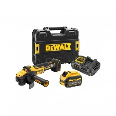 Akumuliatorinis kampinis šlifuoklis DeWalt DCG409VST1-QW, 18 V, 1x6.0 Ah