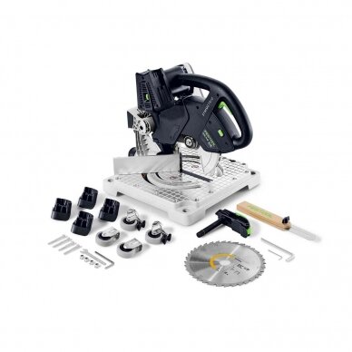 Akumuliatorinis kampų pjaustymo pjūklas SYMMETRIC Festool SYMC 70 EB-Basic (577424)