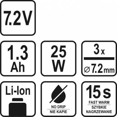 Akumuliatorinis klijavimo pistoletas Sthor, 7,2 V, 1.3 Ah 2