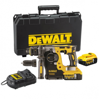 Akumuliatorinis perforatorius DeWALT DCH274P2-QW, 18 V, 2x5,0 Ah