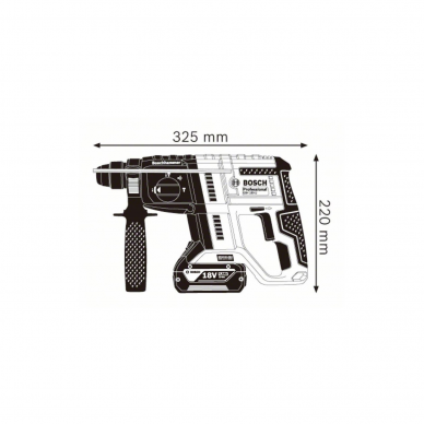 Akumuliatorinis perforatorius Bosch GBH 18V-21, LB 2x4.0, 18V-40 1