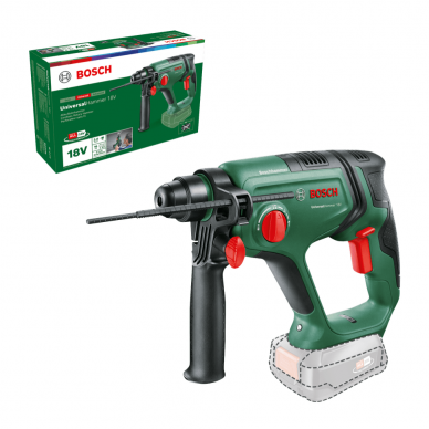 Akumuliatorinis perforatorius Bosch UniversalHammer 18V, 18 V, (be akum. ir krov.)