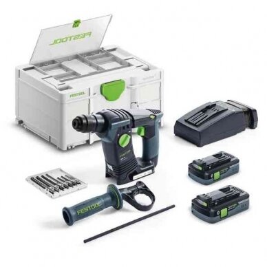 Akumuliatorinis perforatorius Festool BHC 18 HPC 4,0 I-Plus, 18 V, 2 x 4,0 Ah, (577602)