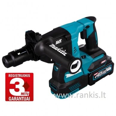 Akumuliatorinis perforatorius Makita HR004GM201, XGT ® 40Vmax, 2x4Ah + DOVANA BL4040 1