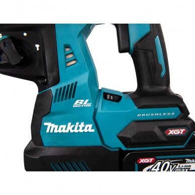 Akumuliatorinis perforatorius Makita HR004GM201, XGT ® 40Vmax, 2x4Ah + DOVANA BL4040 8