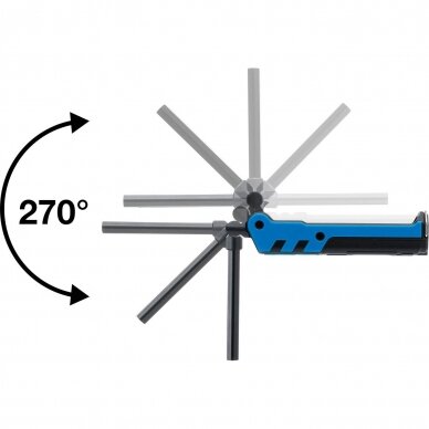 AKUMULIATORINIS PROŽEKTORIUS BGS-Technic, USB, LED, 3+5W 3