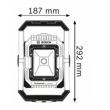 Akumuliatorinis prožektorius Bosch GLI 18V-2200 C, 18 V, (be akum. ir krov.), professional 1