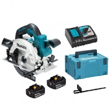 Akumuliatorinis rankinis diskinis pjūklas Makita DHS660RTJ, 18V, 2x5,0Ah