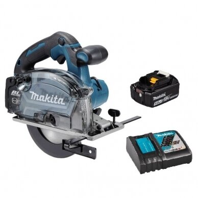 Akumuliatorinis diskinis metalo pjūklas Makita DCS553RT1, 18V, 5,0Ah