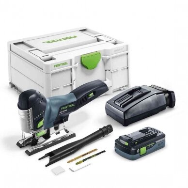 Akumuliatorinis siaurapjūklis CARVEX Festool PSC 420 HPC 4,0 EBI-Plus, 18 V, 4,0 Ah, (576525)