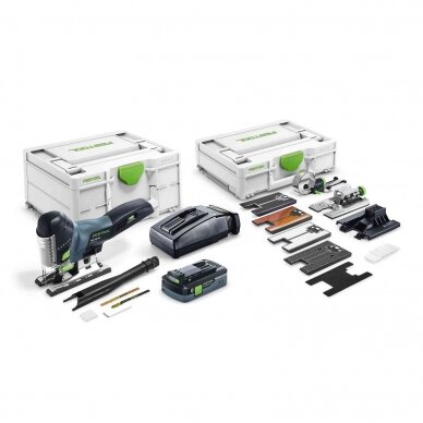 Akumuliatorinis siaurapjūklis CARVEX Festool PSC 420 HPC 4,0 EBI-Set, 18 V, 4.0 Ah, (576523)