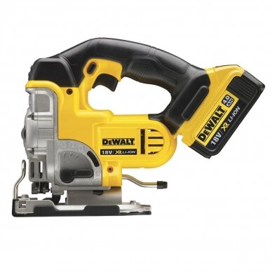 Akumuliatorinis siaurapjūklis DeWalt DCS331M2; 18 V; 2x4,0 Ah 2