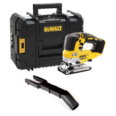 Akumuliatorinis siaurapjūklis DeWalt DCS334NT-XJ, 18 V, (be akum. ir krov.)