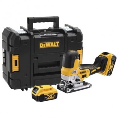 Akumuliatorinis siaurapjūklis DeWalt DCS335P2-QW, 18 V, 2x5.0 Ah