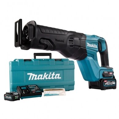 Akumuliatorinis siaurapjūklis Makita JR001GM201, 40V, XGT®, (2x4.0Ah akum. ir krov.)