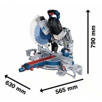 Akumuliatorinis skersavimo ir suleidimo pjūklas Bosch GCM 18V-305 GDC, 18 V, (be akum. ir krov.) 1