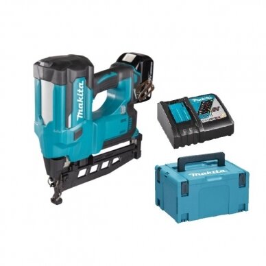 Akumuliatorinis smeigiakalis Makita DBN600TJ1, 18V, 5,0Ah