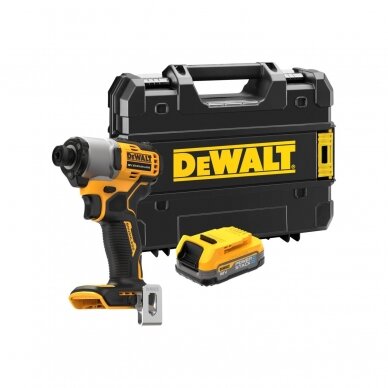 Akumuliatorinis smūginis atsuktuvas DeWalt DCF840E1T-XJ, 18V, 1x1.7Ah