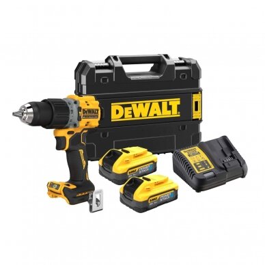 Akumuliatorinis smūginis gręžtuvas DeWalt DCD805H2T-QW, 18 V, 2x5.0 Ah