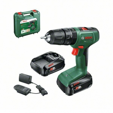 Akumuliatorinis smūginis gręžtuvas- suktuvas Bosch EasyImpact 18V-40, 18 V, 2x1,5Ah