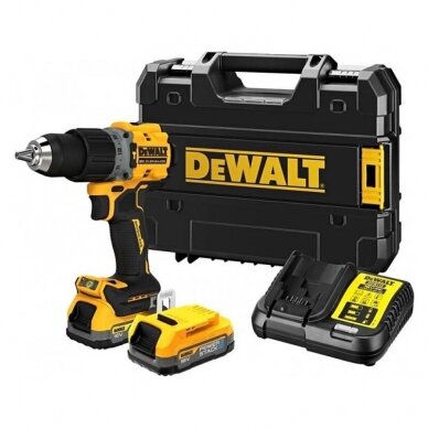 Akumuliatorinis smūginis gręžtuvas-suktuvas DeWalt DCD805E2T-QW, 18 V, 2x1.7 Ah