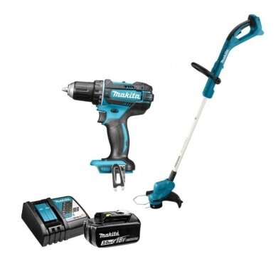 Įrankių rinkinys Makita DLX2489 (DDF482+DUR193), 18 V, 1x3.0 Ah akum.