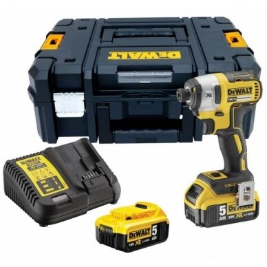 Akumuliatorinis smūginis suktuvas DeWALT DCF887P2-QW 18V 2x5.0Ah