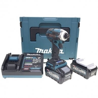 Akumuliatorinis smūginis suktuvas XGT ® 40Vmax Makita TD001GM201, 2x4Ah 1