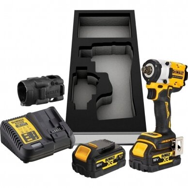 Akumuliatorinis smūginis veržliasukis DeWalt DCF921P2G-QW, 18 V, 2x5.0 Ah