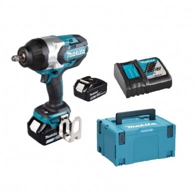 Akumuliatorinis smūginis veržliasukis Makita DTW1002RTJ, 18V, 2x5,0Ah, 1000Nm, 1/2"