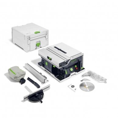 Akumuliatorinis stalinis diskinis pjūklas Festool CSC SYS 50 EBI-Basic, 2 x 18 V, (be akum. ir krov.) (576820)