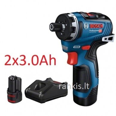 Akumuliatorinis suktuvas Bosch GSR 12V-35 HX, 12V, 2x3.0Ah