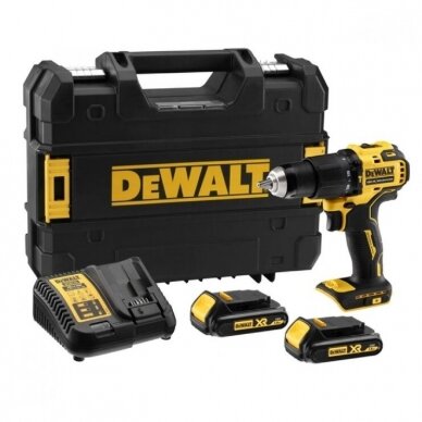 Akumuliatorinis suktuvas-gręžtuvas DeWalt DCD709L2T-QW, 18 V, 2x3,0 Ah