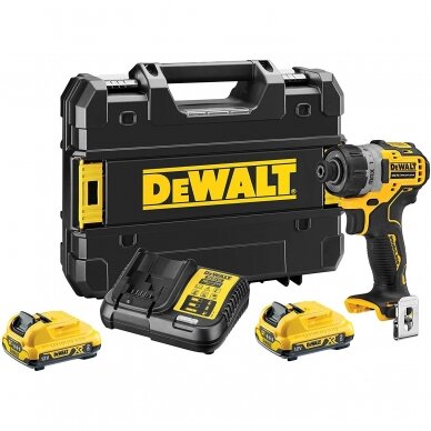 Akumuliatorinis suktuvas-gręžtuvas DeWalt DCF601D2-QW, 12 V, 2x2.0 Ah