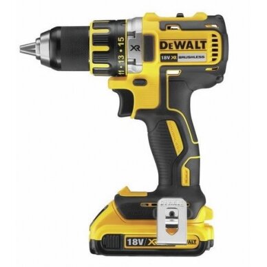 Akumuliatorinis suktuvas/gręžtuvas DeWalt DCD790D2-QW, 18V, 2x2Ah 1