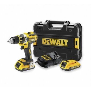 Akumuliatorinis suktuvas/gręžtuvas DeWalt DCD790D2-QW, 18V, 2x2Ah