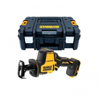 Akumuliatorinis tiesinis pjūklas DeWalt DCS369NT-XJ, 18 V, (be akum. ir krov.) + lagaminas