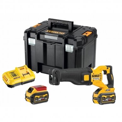 Akumuliatorinis tiesinis pjūklas DeWalt FlexVolt DCS389T2-QW, 54 V, 2x6.0 Ah