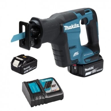 Akumuliatorinis tiesinis pjūklas Makita DJR188RTJ + peilis, 18V, 2x5,0Ah