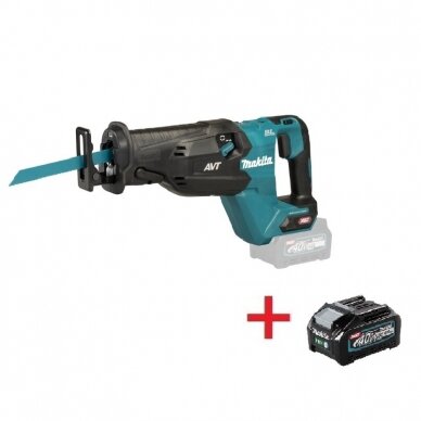 Akumuliatorinis tiesinis pjūklas Makita JR002GZ, 40 V, ( be akum. ir krov.) +DOVANA BL4040